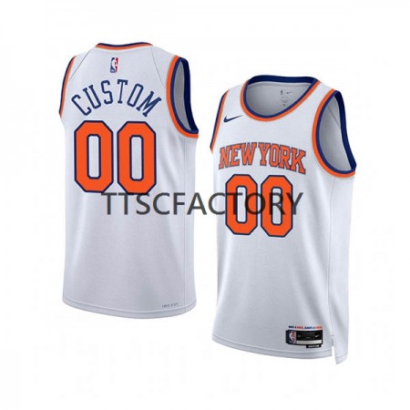 Muške NBA Dres New York Knicks Personalizirani Nike 2022-23 Association Edition Bijela Swingman